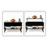 Lift-Top Coffee Table Sofa Laptop Desk in Black Wood Finish