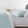 2 Piece Microfiber Farmhouse Coverlet Bedspread Set Light Blue