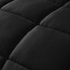 Twin Size Reversible Microfiber Down Comforter Set in Black