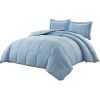 Queen Size Reversible Microfiber Comforter Blue