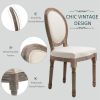 2 Armless Curved Back Dining Chairs Cream Dining Chairs