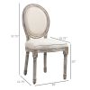 2 Armless Curved Back Dining Chairs Cream Dining Chairs