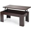 Farmhouse Lift-Top Coffee Table Laptop Desk in Espresso Finish