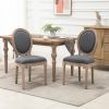 2 Vintage Armless Curved Back Dining Chairs Grey Wash