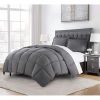 King Size Reversible Microfiber Comforter Set in Grey