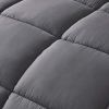 King Size Reversible Microfiber Comforter Set in Grey