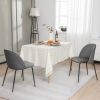 Set of 2 Grey Velvet Upholstered Dining Chair with Metal Legs