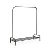 Heavy Duty Metal Garment Rack Clothes Hanging Rod with Bottom Storage Shelf