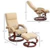 AdjustableElectric Remote Massage Recliner Chair w/ Ottoman