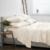 Full size Ivory Beige 6-Piece Wrinkle Resistant Microfiber Sheet Set