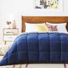 King, Grey/Navy Reversible Down Alternative Comforter