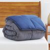 King, Grey/Navy Reversible Down Alternative Comforter