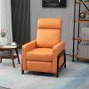 Modern Upholstered Reclining Sofa Chair w/ Arm and footrest