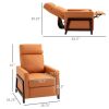 Modern Upholstered Reclining Sofa Chair w/ Arm and footrest