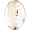 Oval 36 x 24-inch Beveled Vanity Frameless Wall Mirror