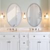 Oval 36 x 24-inch Beveled Vanity Frameless Wall Mirror