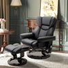 Adjustable Leather Remote Massage Recliner Chair w/ Ottoman