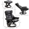 Adjustable Leather Remote Massage Recliner Chair w/ Ottoman