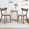 Set of 2 Mid-Century Modern Curved Back Wood Dining Chair