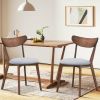 Set of 2 Mid-Century Modern Curved Back Wood Dining Chair