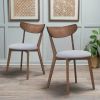 Set of 2 Mid-Century Modern Curved Back Wood Dining Chair