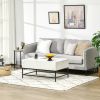 Modern White Lift Top Coffee Table w/ Hidden Storage