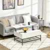 Modern White Lift Top Coffee Table w/ Hidden Storage