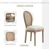 2 Vintage Armless Rattan Back Dining Chairs Beige White