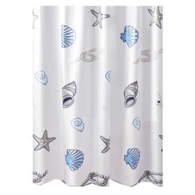 Ocean PEVA Bathroom Waterproof Shower Curtain Bathroom Hanging Curtain Door Curtain, 71x71inch