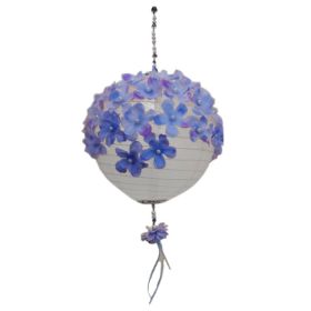 Cute Fabric Flower Paper Lantern Small Decorative Lantern Handhold Hanging Festival DÃ©cor, Blue