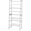 WTZ Book Shelf, White Bookshelf, Ladder Bookcase, 4 Tier Tall Book case for Bedroom, Living Room, Office MC-801