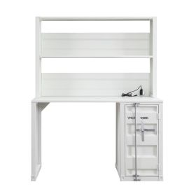 White Cargo Desk & Hutch