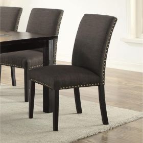 Dining Room Chairs Ash Black  Nail heads Parson Style 2ea.