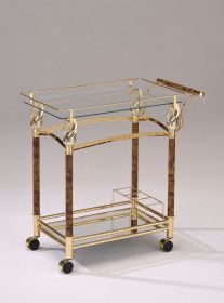 Helmut Serving Cart; Gold