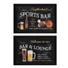 "Sports Bar Collection" Printed Wall Art; Black Frame