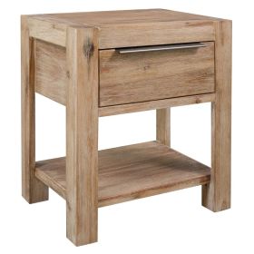 Nightstand with Drawer 15.7"x11.8"x18.9" Solid Acacia Wood