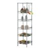 Concise 6 Layers Carbon Steel & PP Storage Rack Silver Gray YJ