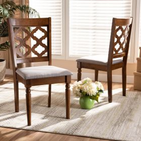 Studio Ramiro Walnut Brown Wood 2-Piece Dining Chair