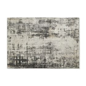 Grey Abstract Area Rug, 5' x 7'