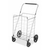 Utility Cart with Adjustable Height Handle - Silver/Black