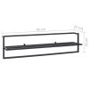 Towel Rack Black 37.4"x9.8"x8.7" Iron