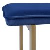 Blue Upholstered Velvet Bench