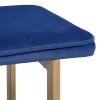 Blue Upholstered Velvet Bench