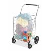 Utility Cart with Adjustable Height Handle - Silver/Black