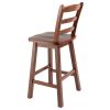 Scalera Ladder Back Swivel Seat Counter Stool; Walnut