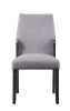 Bernice Side Chair (Set-2); Fabric; Gray Oak