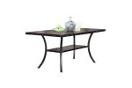 Natural Wooden Rectangular Dining Table 1pc Dining Table Only