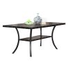 Natural Wooden Rectangular Dining Table 1pc Dining Table Only