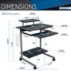 Techni Mobili Compact Computer Cart With Storage; Espresso