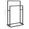 Freestanding Towel Rack Black 18.9"x9.4"x30.9" Iron